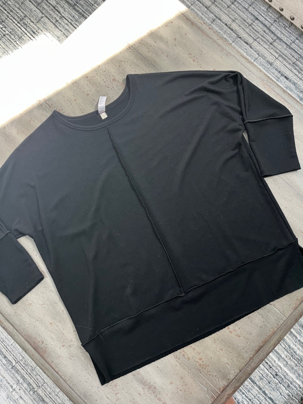 SPANX Black Relaxed Crewneck Pullover